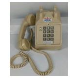 2 Beige Push Button Telephones