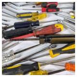 Lot of Assorted Screwdrivers and Hand Tools