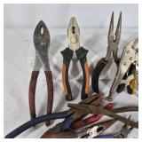Lot of Assorted Pliers, Locking Pliers, and Hex Key Sets