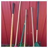 Lot of Assorted Leaf Rakes and Garden Rakes