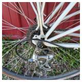 Vintage White Tandem Road Bicycle with Drop Handlebars