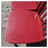 2 small red chairs 132