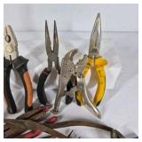 Lot of Assorted Pliers, Locking Pliers, and Hex Key Sets