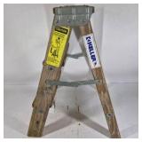 Lot of 2 Wooden Folding Step Ladders