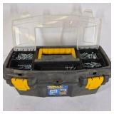 Lot of 2 Rimax Plastic Tool Boxes with Assorted Tools and Hardware