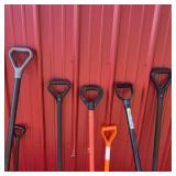 Lot of Assorted Snow Shovels and Pushers