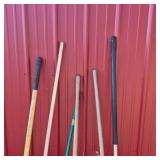 Lot of Assorted Leaf Rakes and Garden Rakes