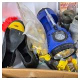 Lot of Assorted Hardware, Adhesives, Fasteners, Flashlights, and Shop Supplies