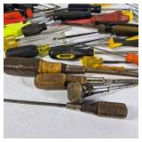 Lot of Assorted Screwdrivers and Hand Tools