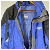 River’s End Blue and Black Hooded Jacket Size S