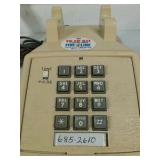 2 Beige Push Button Telephones