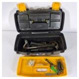 Lot of 2 Rimax Plastic Tool Boxes with Assorted Tools and Hardware