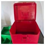 Lot of Assorted Tool Boxes, Hardware Organizer, and Storage Cases