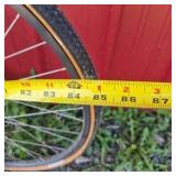 Vintage White Tandem Road Bicycle with Drop Handlebars