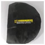 Yaktrax Diamond Grip black XL ice traction cleats with metal coil traction. Hillsound bucket seat bag and Yaktrax packaging shown.
