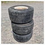 Lot of 3 Trailer Tires and Wheels