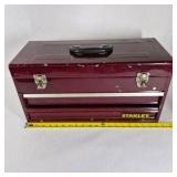 Lot of 2 Metal Tool Boxes with Assorted Hand Tools
