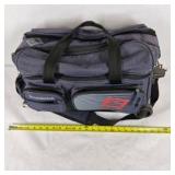 Lot of 2 Bowling Balls with Rolling Bowling Bag