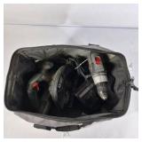 Porter-Cable 18V NiCd Cordless Drill, Circular Saw, Charger, Battery, and Tool Bag Lot