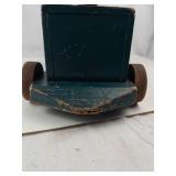 Vintage Wooden Toy Train Set With 4 Pieces