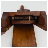 Wooden Bread Wall Press With Carved Motif -Not sure exact use (Seems to have adjustable hight for press?)