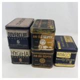Vintage Crayon Tin Mixed Lot - Dovercliff, Hygieia, An-Du-Septic & Amaco