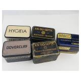 Vintage Crayon Tin Mixed Lot - Dovercliff, Hygieia, An-Du-Septic & Amaco