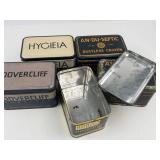 Vintage Crayon Tin Mixed Lot - Dovercliff, Hygieia, An-Du-Septic & Amaco