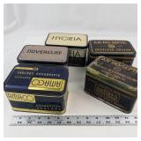 Vintage Crayon Tin Mixed Lot - Dovercliff, Hygieia, An-Du-Septic & Amaco