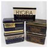 Vintage Crayon Tin Mixed Lot - Dovercliff, Hygieia, An-Du-Septic & Amaco
