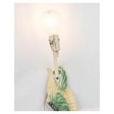 Ceramic Butterfly Wall Sconce With Corded Socket