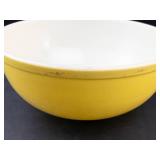 Vintage Pyrex Primary Color Yellow Nesting Mixing Bowls Set of 2
