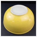 Vintage Pyrex Primary Color Yellow Nesting Mixing Bowls Set of 2