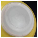 Vintage Pyrex Primary Color Yellow Nesting Mixing Bowls Set of 2