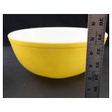 Vintage Pyrex Primary Color Yellow Nesting Mixing Bowls Set of 2