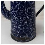 Vintage Graniteware Coffee Pot & Floral Kitchen Tin Mixed Lot