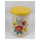 Vintage Graniteware Coffee Pot & Floral Kitchen Tin Mixed Lot