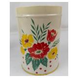 Vintage Graniteware Coffee Pot & Floral Kitchen Tin Mixed Lot