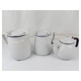 Vintage Enamelware Pieces Set of 3