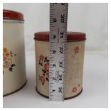 Floral Metal Storage Tins (Lot of 4)