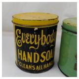 Vintage Tins & Enamel Ladle Mixed Lot