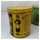 Vintage Tins & Enamel Ladle Mixed Lot