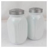 Vintage Anchor Hocking Vitrock Milk Glass Shakers (Lot of 2)