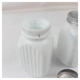 Vintage Anchor Hocking Vitrock Milk Glass Shakers (Lot of 2)