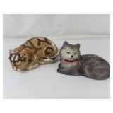 Vintage Chalkware Cat Figurines (Lot of 2)