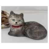Vintage Chalkware Cat Figurines (Lot of 2)