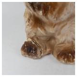 Vintage Chalkware Dog and A Ceramic Hen on Nest Figurine