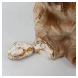 Vintage Chalkware Dog and A Ceramic Hen on Nest Figurine