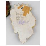 Vintage 1940s Chalkware Fruit Wall Plaques (Lot of 2)