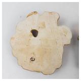 Vintage 1940s Chalkware Fruit Wall Plaques (Lot of 2)